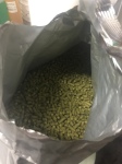 The pellet form of hops.