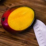 Cutting mangoes